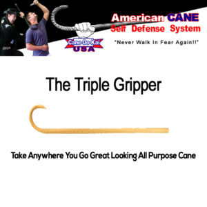 American Cane Self Defense Triple Gripper Cane